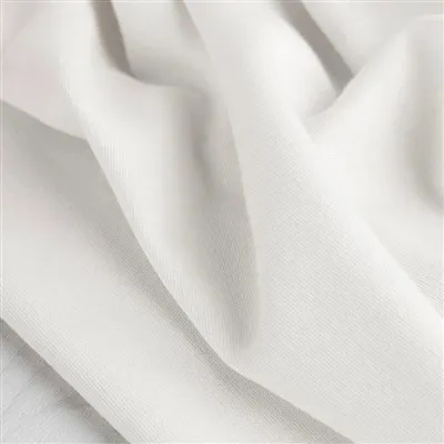 Tejido de punto de jersey blanco